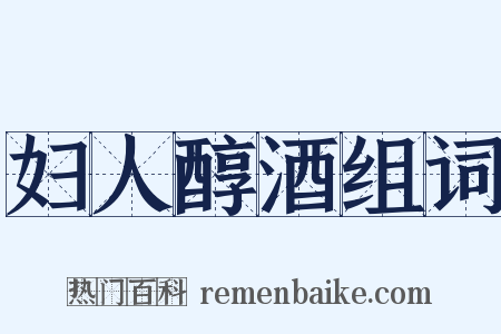 妇人醇酒组词是什么意思的图片